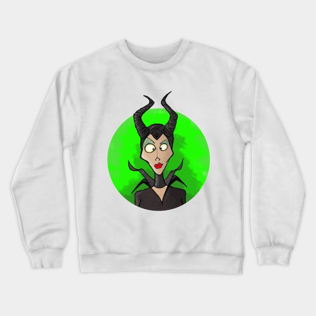 Maleficent Crewneck Sweatshirt by Rafael Paschoal
